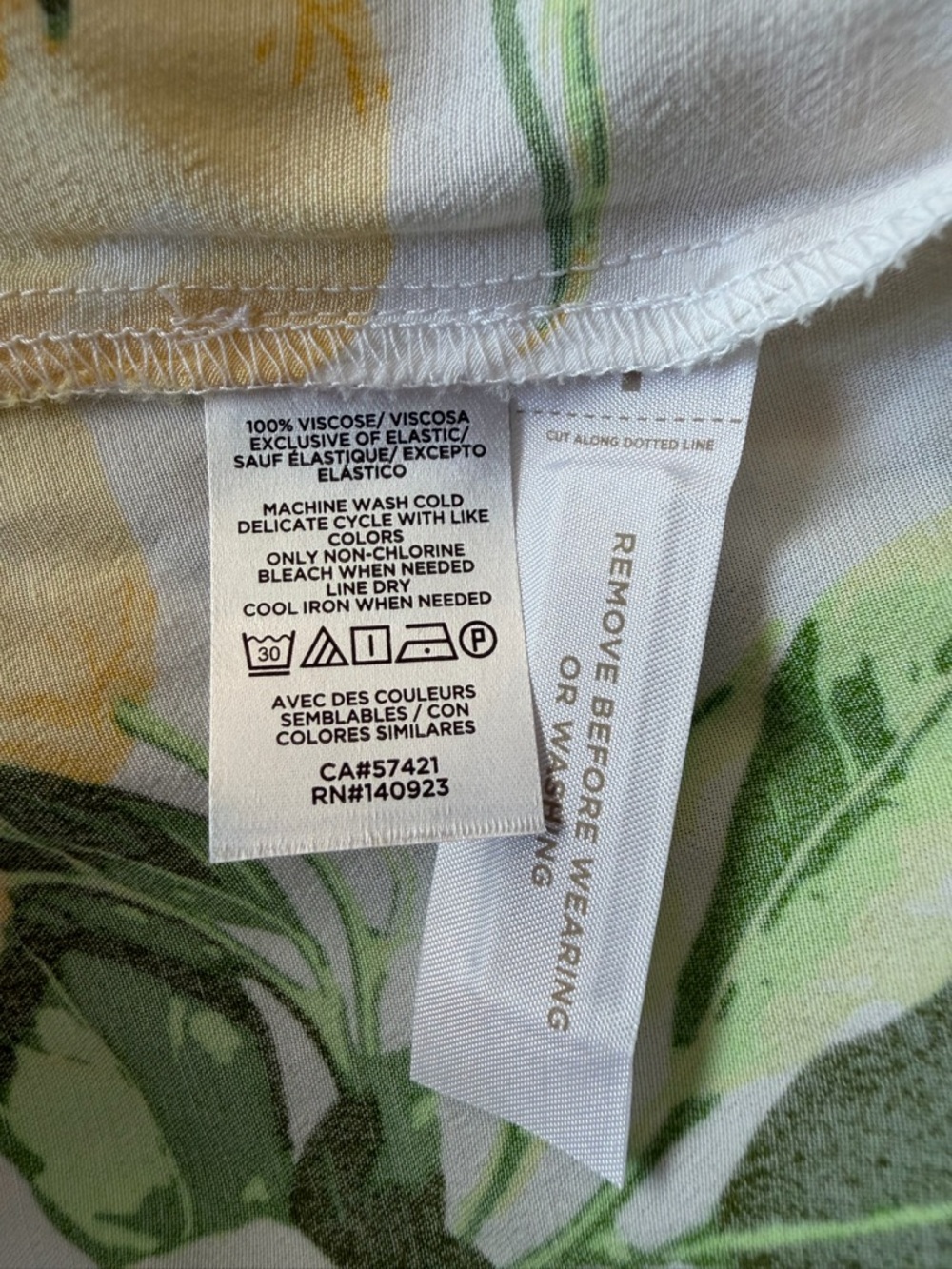LOFT White Lemon Print Mini Dress - Picture 10 of 10